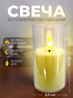Свеча светодиодная электронная с эффектом пламени BashExpo 1 шт.