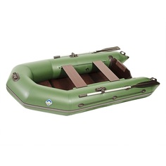 Лодка моторно-гребная с усилением по баллонам Лоцман Профи 290 ЖС (Зеленый)