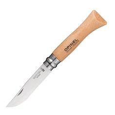 Нож Opinel (Опинель) №6, нержавеющая сталь, рукоять из бука, блистер 000404