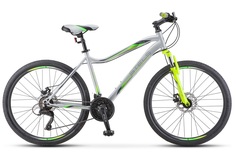 Велосипед STELS Miss 5000 MD V020 2021 18" серебристый/салатовый