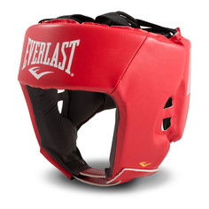 Шлем для любительского бокса EVERLAST Amateur RUS PU, красный, M