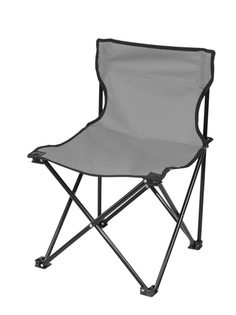 Стул складной URM туристический кресло со спинкой в чехле, серый