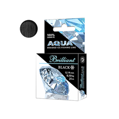 Плетеный шнур AQUA Black Brilliant зимний 0,14mm 25m