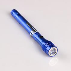 Фонарь телескопический с магнитом, LR44 4 шт, 3 диода по 0.5 Вт, 56.5 см No Brand