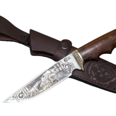 Нож Легионер из стали 95х18, рукоять венге, литьё мельхиор Ворсма