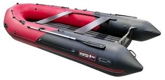 Надувная лодка Hunterboat Хантер 450 ПРО, красный/черный No Brand