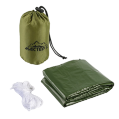 Термоодеяло универсальное Аdventure (трансформируемое в палатку, спальный мешок), зеленое