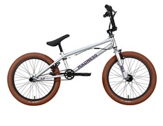 Экстремальный велосипед Stark Madness BMX 3, год 2023, цвет Серебристый-Фиолетовый