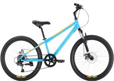 Велосипед STARK Respect 24.1 D Steel-23г. (голубой-желтый-белый)