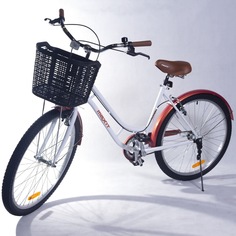 Велосипед городской MAXIT D050 26", белый/коричневый