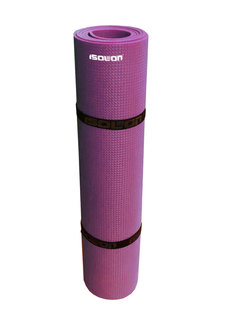 Коврик спортивный для фитнеса, зарядки и гимнастики Isolon Sport 5, 180х60 см фуксия