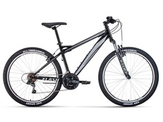 Горный велосипед Forward Flash 26 1.0, год 2021, ростовка 19, цвет Черный-Серебристый