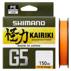 Шнур Shimano Kairiki G5 X4 150м. 0.2мм. 9.9кг. HI-VIS Orange