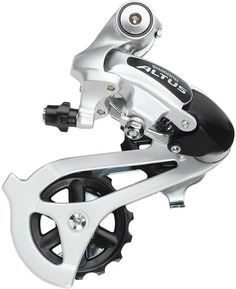 Переключатель задний для скоростей велосипеда ALTUS ERDM310DS 7/8ск. резьба длинный серебр Shimano