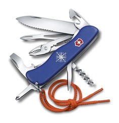 Нож перочинный VICTORINOX Skipper, 111 мм, 18 функций, со шнурком, синий