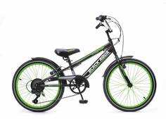 Велосипед Black Aqua Sport 20", 6ск (графитово-зеленый) . No Brand