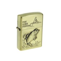 Зажигалка бензиновая "THE LURE FISHING" в металлической коробке, кремний, микс 6х8 см No Brand
