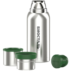 Термос БИОСТАЛЬ-ОХОТАс узкой горл., 2 ЧАШКИ, 1.0 л.,NBA-1000 Biostal