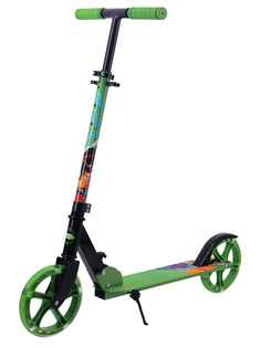 Самокат Sportsbaby Street Art MS-135 зеленый светящиеся колеса Funny Scoo