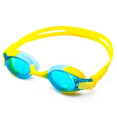 Очки для плавания Mystyle, детские (6-12 лет), сине-желтые, AF, от UVA, UVB, силикон