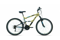 Велосипед FORWARD ALTAIR MTB FS 26 1.0, колесо 26, рост 16, сезон 2021-2022, бежевый/ч