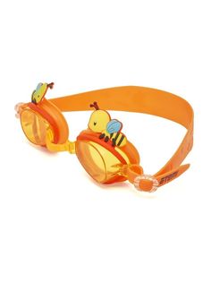Очки для плавания Novus njg114 детские, оранжевые, пчела