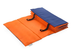 Коврик для фитнеса INDIGO SM-042 orange/blue 180 см, 10 мм