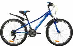 Велосипед Novatrack Valiant 2022 12" черный/голубой