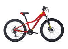 Велосипед Forward Twister 24 2.0 D 2023 12" красный/ярко-зеленый