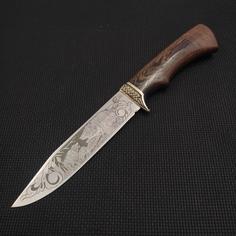 Туристический охотничий нож Лидер Ворсма, сталь 95х18, венге, мельхиор, ручная работа