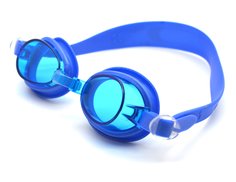 Очки для плавания Mystyle детские (3-9 лет), синие, антибликовые, от UVA, UVB, силикон