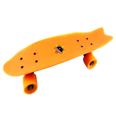 Скейтборд пластик 22*6", шасси пластик, колёса PVC 60мм, ОРАНЖЕВЫЙ Арт. 2406F Импортные товары