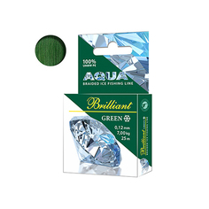 Плетеный шнур AQUA Green Brilliant зимний 0,12mm 25m