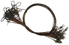 Поводки рыболовные, стальная нить, кол-во 20 шт. Цвет коричневый, Длина 20 см Gc Famiscom