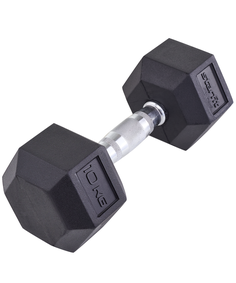 Гантель Starfit гексагональная DB-301 10 кг, обрезиненная, чёрная