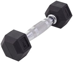 Гантель Starfit гексагональная DB-301 1 кг, обрезиненная, чёрная