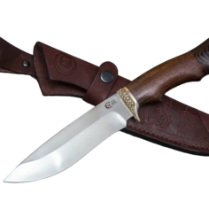Нож Близнец из стали 95х18, рукоять венге, литьё мельхиор Ворсма
