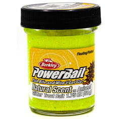 Паста форелевая Berkley PowerBait NATURAL SCENT Glitter 50gr (BGTASY2), Анис, желт.