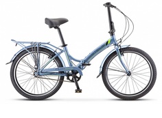 Велосипед "STELS Pilot-770 -23г.V010 (14" / серый-зеленый )