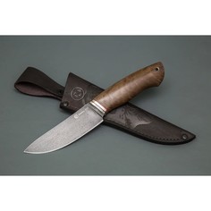 Туристический охотничий нож Кайман Ворсма, сталь ХВ-5, орех, мельхиор, ручная работа