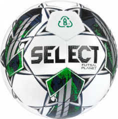 Футзальный матчевый мяч Select Futsal Planet v22 FIFA Basic, бело-зеленый