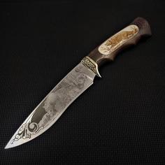 Туристический охотничий нож Близнец Ворсма, сталь 95х18, венге, мельхиор, ручная работа