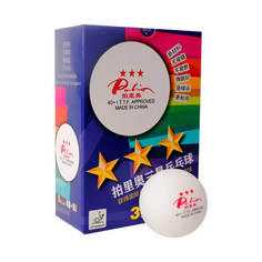 Мячи для настольного тенниса Palio 3* SL 40+ Plastic x6, White