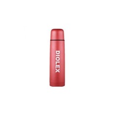 Термос Diolex DX-1000-2, с узким горлом, 1000 мл, цветной красный, синий, какао, нержавеющ
