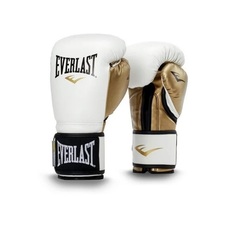 Перчатки тренировочные Powerlock PU 2 12oz бел/золот. Everlast