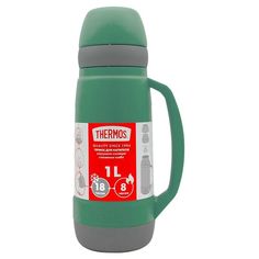 Термос со стеклянной колбой Thermos Weekend 36 Series, зеленый, 1 л