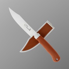 Нож туристический, в ножнах, лезвие 11,5 см, рукоять под дерево Sima Land