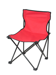 Стул складной URM туристический кресло со спинкой в чехле, красный