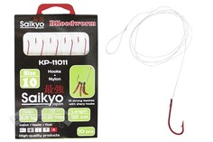 Крючки Saikyo KP-11011 Blloodworm Red (10 шт) с поводком (№12) No Brand