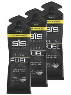 SiS SiS, Beta Fuel + Nootropics Gel, 3х60мл (Яблоко)